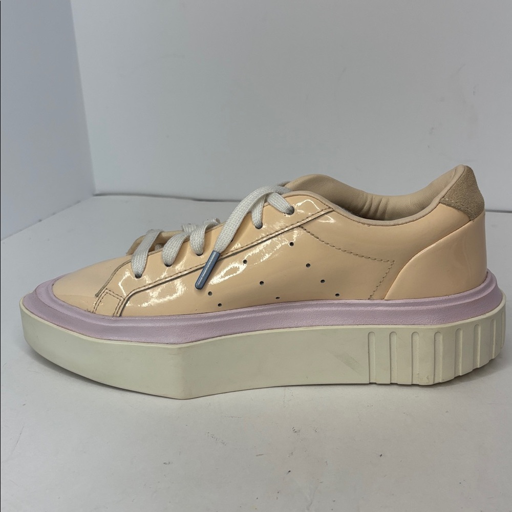 Adidas Originals Hyper Sleek Platform Sneakers Size 6 tan pink blue - Picture 7 of 15